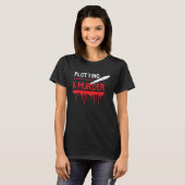 殺人計画作家の男女の作家達 Tシャツ (正面フル)
