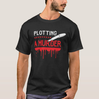殺人計画作家の男女の作家達 Tシャツ