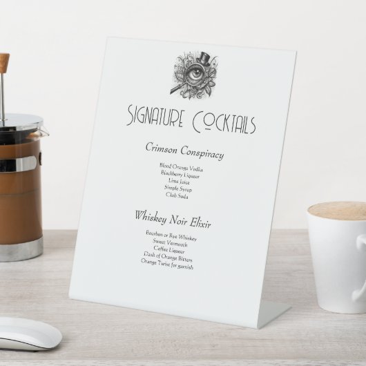 殺人謎のシグネチャーカクテル 台座サイン (インサイチュ)