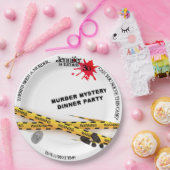 殺人謎の誕生日ディナーパーティー犯現場 ペーパープレート (パーティー)