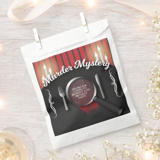 殺人謎ディナーシアターパーティー フェイバーバッグ (クリップ留めされた状態)