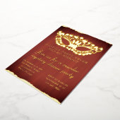 殺人謎ディナーパーティーレッド 箔招待状 (回転した状態)