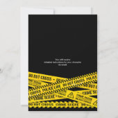 殺人謎ディナーパーティー黄色の警察テープ 招待状 (裏面)