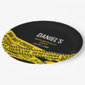 殺人謎ディナーパーティー黄色の警察線 ペーパープレート (アングル)