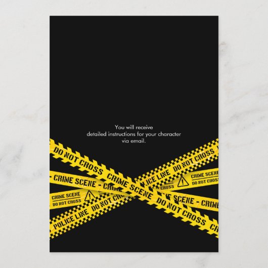 殺人謎パーティーディナー誕生日招待状 招待状 (裏面)