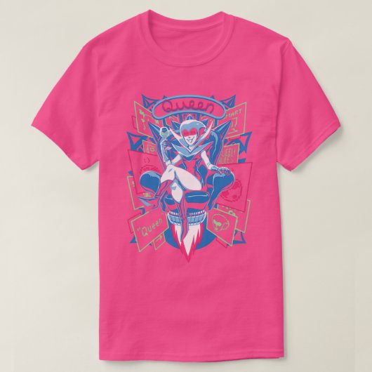 殺人鬼の女王のデルタルーヌスパムトンMerch攻撃 Tシャツ (デザイン正面)