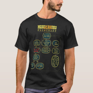 殺人HoboフローチャートD20卓上RPGドラゴンズMem Tシャツ