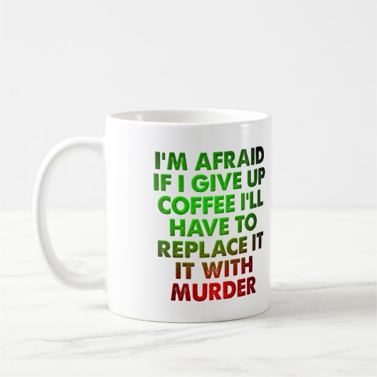 殺害のおもしろマグカップのためのコーヒー コーヒーマグカップ (左)