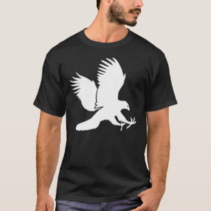 殺害のために急襲する白いタカ Tシャツ