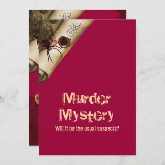 殺害の調査それを借金の催促をする 招待状 (正面/裏面)