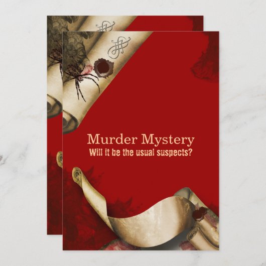 殺害の調査それを借金の催促をする 招待状 (正面/裏面)