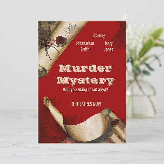 殺害の調査の映画のポスターの誕生日 招待状 (スタンド正面)