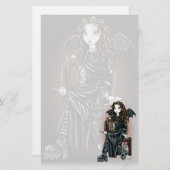 "殺害時間"のゴシック様式学校の女の子の妖精の文房具 便箋 (正面/裏面)