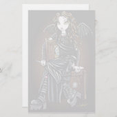 "殺害時間"のゴシック様式学校の女の子の妖精の文房具 便箋 (正面/裏面)