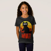 殺意のある黒いサイコ可愛い猫どのようなナイフクリスト Tシャツ (正面フル)