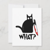 殺戮猫ナイフ持ち ノートカード (正面)