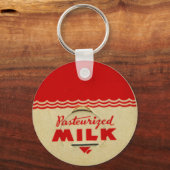 殺菌牛乳キャップ キーホルダー (正面)