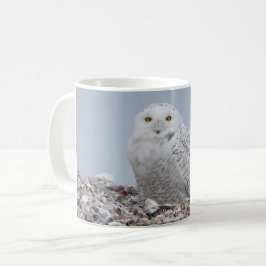 殻に雪フクロウ コーヒーマグカップ