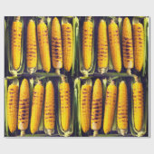 殻の焼かれ、焼かれたとうもろこし ラッピングペーパー (フラット)