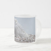 殻付き雪フクロウコ ーヒーマグ フロストグラスマグカップ (正面右)