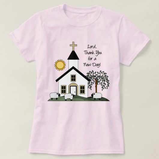 殿おかげさまで新日婦人のTシャツ Tシャツ (デザイン正面)