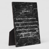 殿の祈りの言葉黒大理石   フォトプラーク (側面)