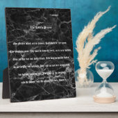 殿の祈りの言葉黒大理石   フォトプラーク (側面)