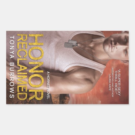 殿屋埋め立て名誉 長方形シール (正面)