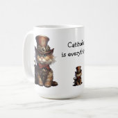 毅然として全力を尽す コーヒーマグカップ (正面左)