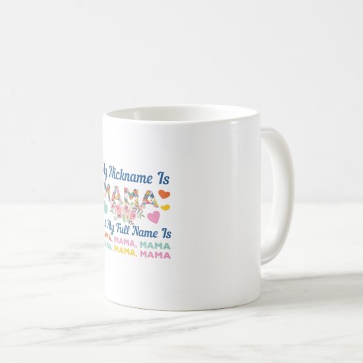 母あだ名はママ誕生日 コーヒーマグカップ (正面右)