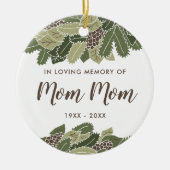 母おばあちゃんの思い出を愛パーソナライズされたして セラミックオーナメント (正面)