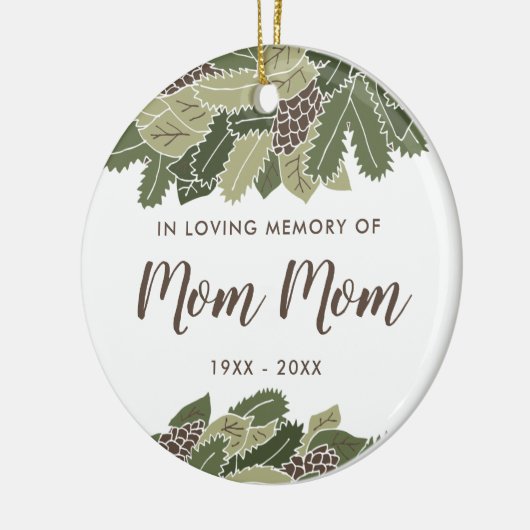 母おばあちゃんの思い出を愛パーソナライズされたして セラミックオーナメント (左)