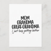 母おばあちゃん素晴らしおばあちゃん母の日 ポストカード (正面)