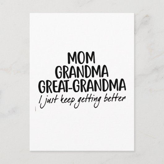 母おばあちゃん素晴らしおばあちゃん母の日 ポストカード (正面)