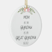 母おばあちゃん素晴らしおばあちゃんESTカスタム年 セラミックオーナメント (右)