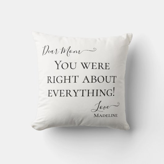 母おもしろいことわざ君は正しいタイポグラフィ クッション (正面)