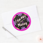 母おもしろいことわざ私はお金で作っていない ラウンドシール (封筒)