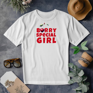 母おもしろいさくらんぼビービーフスローガン誕生日 Tシャツ
