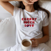母おもしろいさくらんぼビーブスローガン母の日 Tシャツ