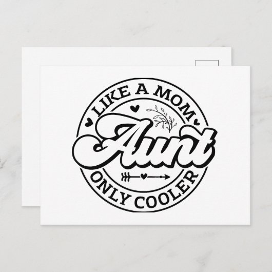 母おもしろいさんみたいなクール叔母 ポストカード (正面/裏面)