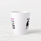 母おもしろいである恐竜が公園を散歩する カフェラテマグ (正面)