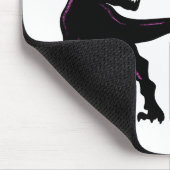 母おもしろいである恐竜が公園を散歩する マウスパッド (コーナー)