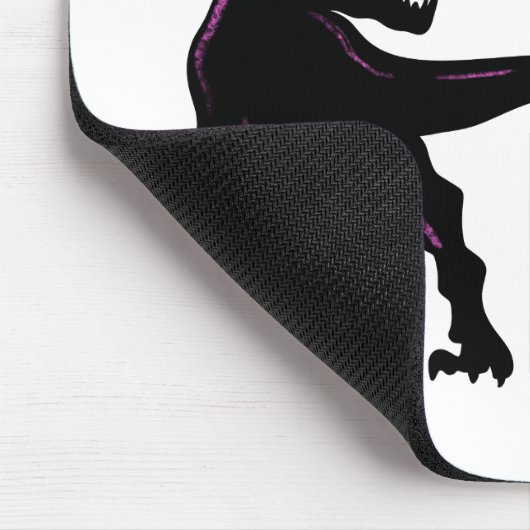 母おもしろいである恐竜が公園を散歩する マウスパッド (コーナー)