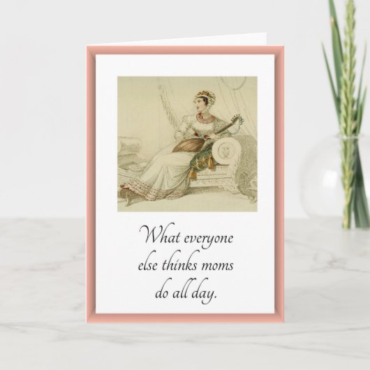 母おもしろいと母のグリーティングカー空白のド(内部) カード (正面)