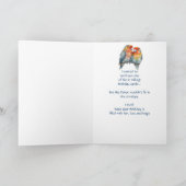 母おもしろいのオウムのカップル鳥のための誕生日 カード (内部)