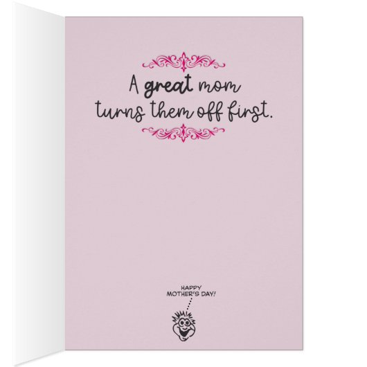 母おもしろいのデイカード「ザ・ビーターをなめる」 (内側 (右))