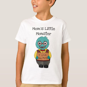 母おもしろいの小さな怪物の少年のTシャツ Tシャツ