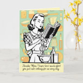 母おもしろいの料理カスタムの母の日 カード (黄色い花)