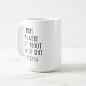 母おもしろいの日お母さんだいぶ正しかった コーヒーマグカップ (正面左)