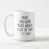 母おもしろいの日お母さんだいぶ正しかった コーヒーマグカップ (左)